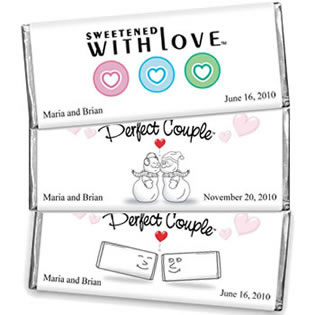Hersheys Heart Theme 1.5 oz Chocolates Wedding Favors (3 designs available)
