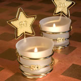 50th Anniversary Candle Favors