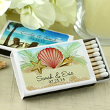 Personalized Matches - Set of 50 (White Box): Beach Designs