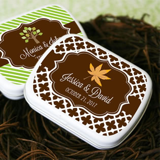 Fall for Love Personalized Mint Tins