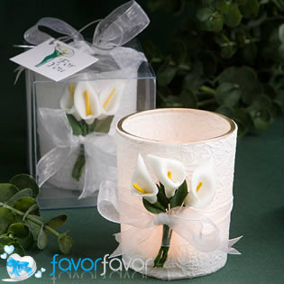 Calla Lilly Candle Favors
