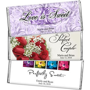Hersheys Flower Theme 1.5 oz Chocolates Wedding Favors (14 designs available)