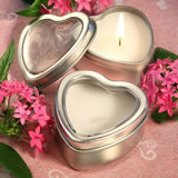 Heart Candle Tin Wedding Favors