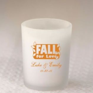 Personalized Fall Votive Favors