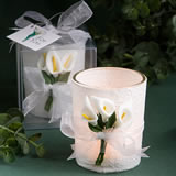 Floral Candle Wedding Favors