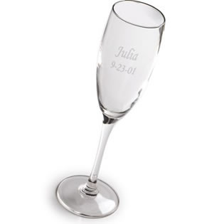 Engraved Bridal Party Toasting Flutes