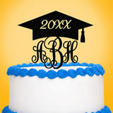 Monogram Graduation Cake Toppers