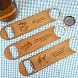 Personalized Wood Paddle Bottle Openers