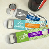 Personalized Vinyl Grip Stainless Steel Paddle Bottle Openers