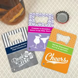 Personalized Stainless Steel Credit Card Bottle Openers