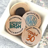 Adult Birthday Wooden Magnets