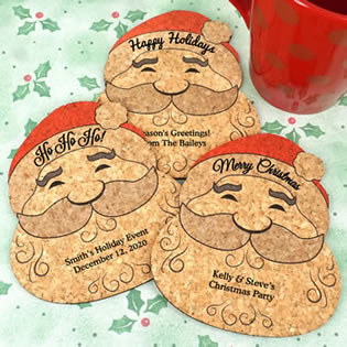 Personalized Santa Claus Cork Coaster