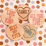 Inspirational Wooden Nickels (Set of 36) - 15 Colors Options