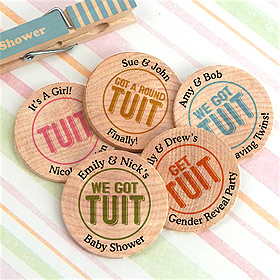 Got A Round TUIT Personalized Wooden Nickels (15 Colors Options)