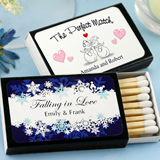 Personalized Matches - Set of 50 (Black Box): Winter Designs