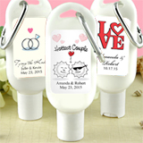 Sunscreen Favors with Carabiner (SPF 30): Heart Designs