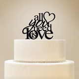 "All You Need Is Love" Cake Topper