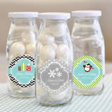 A Winter Holiday Personalized Milk Bottles