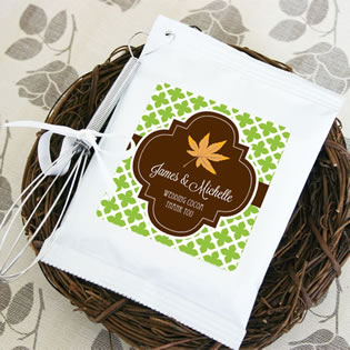 Fall for Love Personalized Hot Cocoa and Optional Heart Whisk