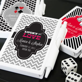 "A Lucky Pair" Vegas Themed Personalized Notebooks