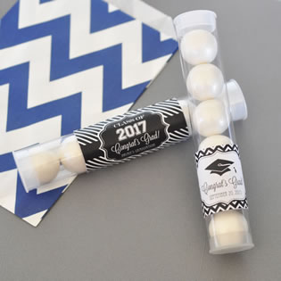 Hats off to You Personalized Graduation Candy Tubes