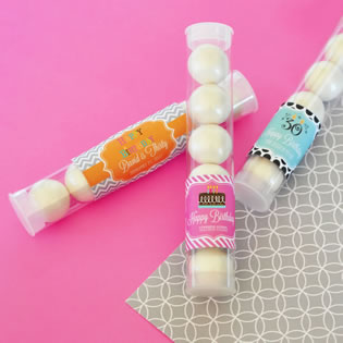 Birthday Personalized Candy Tubes