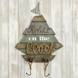 Boat Shaped wall sign - 'Relax on the Beach' From Gifts By Fashioncraft