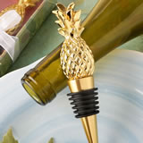 Warm welcome collection pineapple themed gold bottle stopper