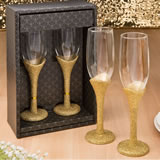Golden elegance collection set of 2 toasting glasses