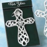 Religious Heaven Sent Collection White Wood Cross Ornament