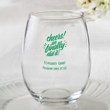 Personalized 9 oz Stemless Wine Glasses From Fashioncraft - graduation design