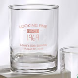 Screen printed Personalized Rocks Glass