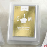 Personalized Metallics Collection playing cards with a designer top