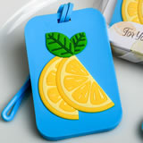 Citrus themed luggage tag from fashioncraft