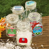 Personalized Holiday Glass Jar Favors