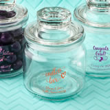 Screen Printed glass jar with sealed cover