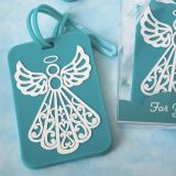 Religious Turquoise Angel design luggage tag