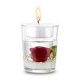 Red rose candle favor