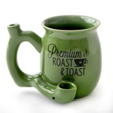 premium roast & Toast single wall mug - green with black print