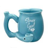 Stoner girl blue with white imprint mug - roast and toast mug