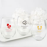 Stemless Wine Glasses 15 Ounce - Exclusive Themed Designs