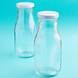 <em>Perfectly Plain Collection</em> Vintage Style Milk Bottles