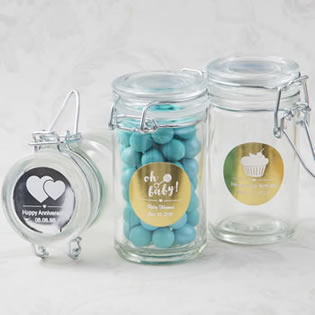 Personalized Metallics Collection Apothecary Jar Favor
