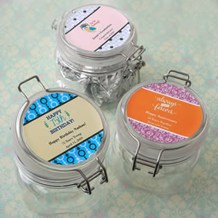Personalized Expressions Collection Large clear Acrylic Apothecary Jar Favor