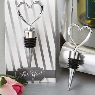 All Metal Heart Wine Bottle Stopper from fashioncraft