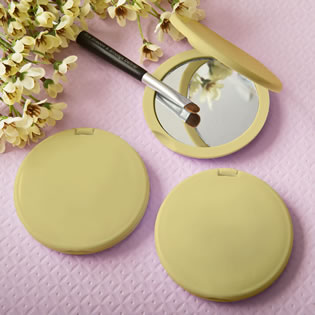  Perfectly Plain Collection  Gold  Compact Mirror
