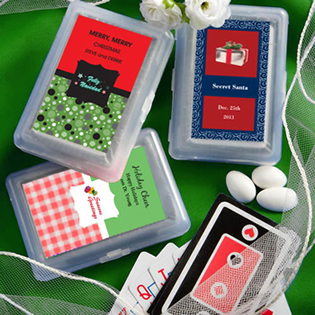 Personalized Holiday Playing Card Favors
