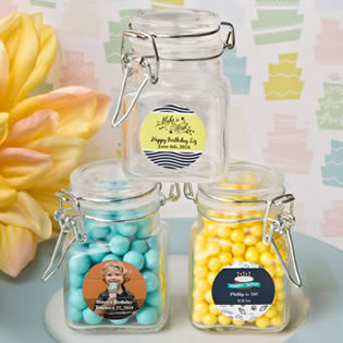 Personalized Classic Apothecary Glass Jar - Birthday Design