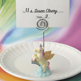 On trend Unicorn place card holder from fashioncraft