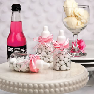  Perfectly Plain Collection  Pink Baby Bottle Favors